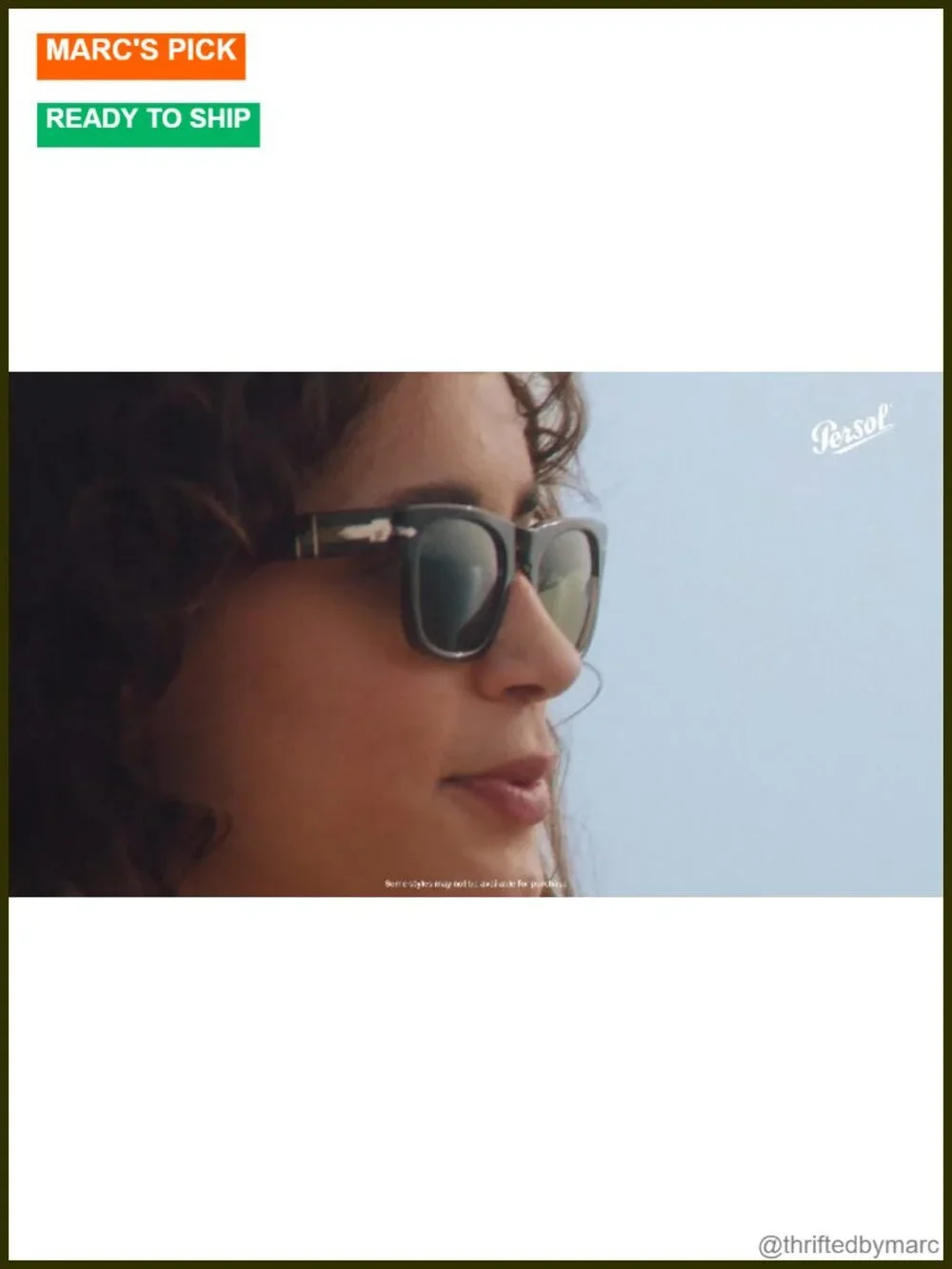 Persol Folding Aviator Sunglasses Acetate Frame UV Protection
